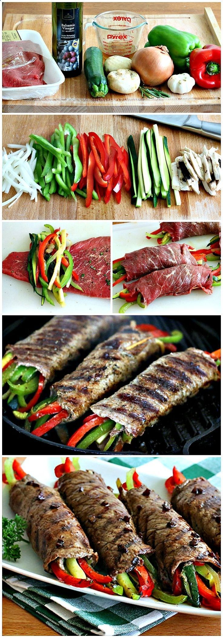 Balsamic-Glazed Steak Rolls -   14 healthy recipes steak
 ideas