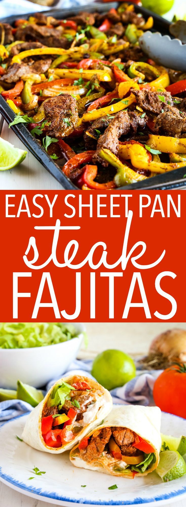 Easy Sheet Pan Steak Fajitas -   14 healthy recipes steak
 ideas