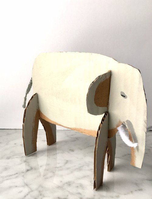 Recycled Cardboard Zoo Animals! -   15 cardboard crafts sculpture
 ideas