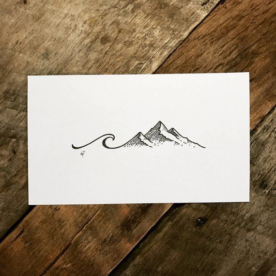 Mountain wave -   15 montana mountain tattoo
 ideas