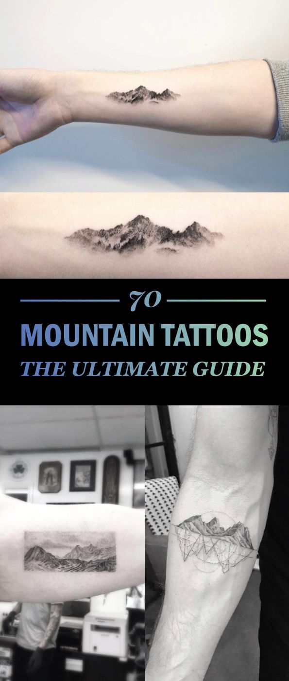 The Ultimate Guide To Mountain Tattoos (70 Photos -   15 montana mountain tattoo
 ideas