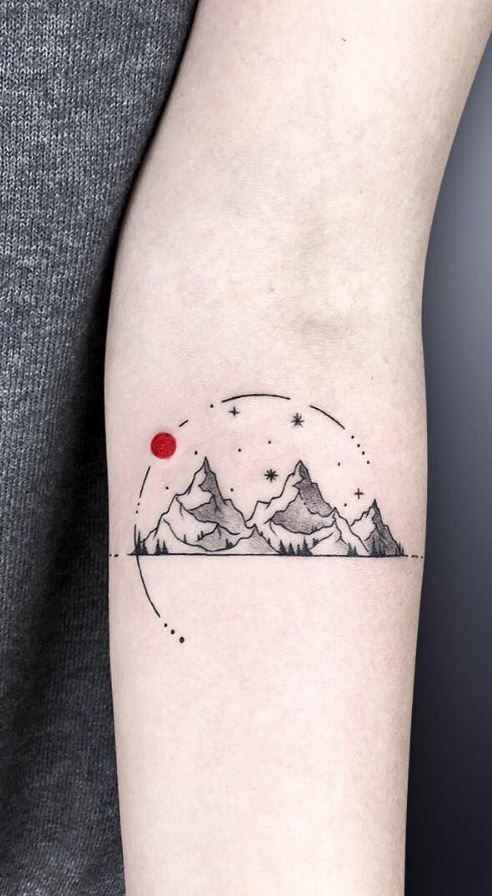 15 montana mountain tattoo
 ideas