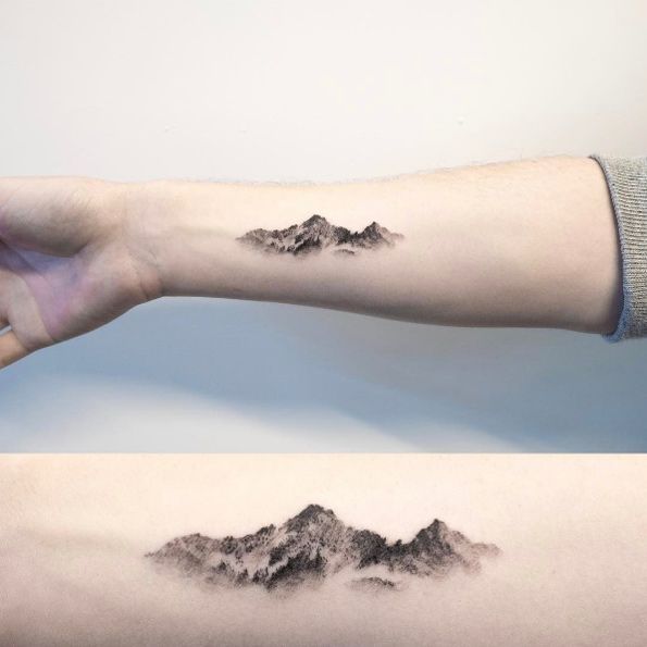 The Ultimate Guide To Mountain Tattoos (70 Photos -   15 montana mountain tattoo
 ideas