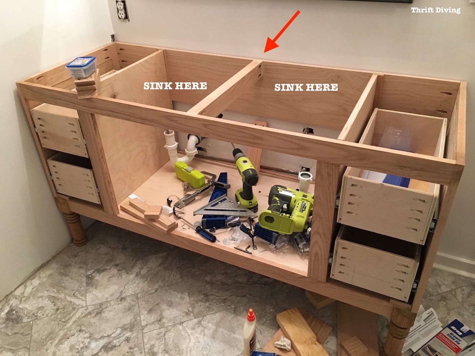 Build a DIY Bathroom Vanity - Part 4 - Making the Drawers -   16 diy bathroom cupboard
 ideas