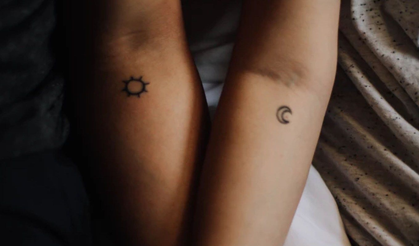 20 Gorgeous Travel Tattoos That Will Give You Wanderlust -   17 couple tattoo minimalist
 ideas