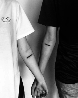 12 Cute and minimalistic couple tattoos -   17 couple tattoo minimalist
 ideas