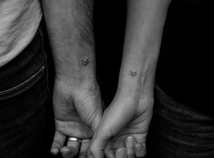 50 Powerful Matching Tattoos To Share With Someone You Love -   17 couple tattoo minimalist
 ideas