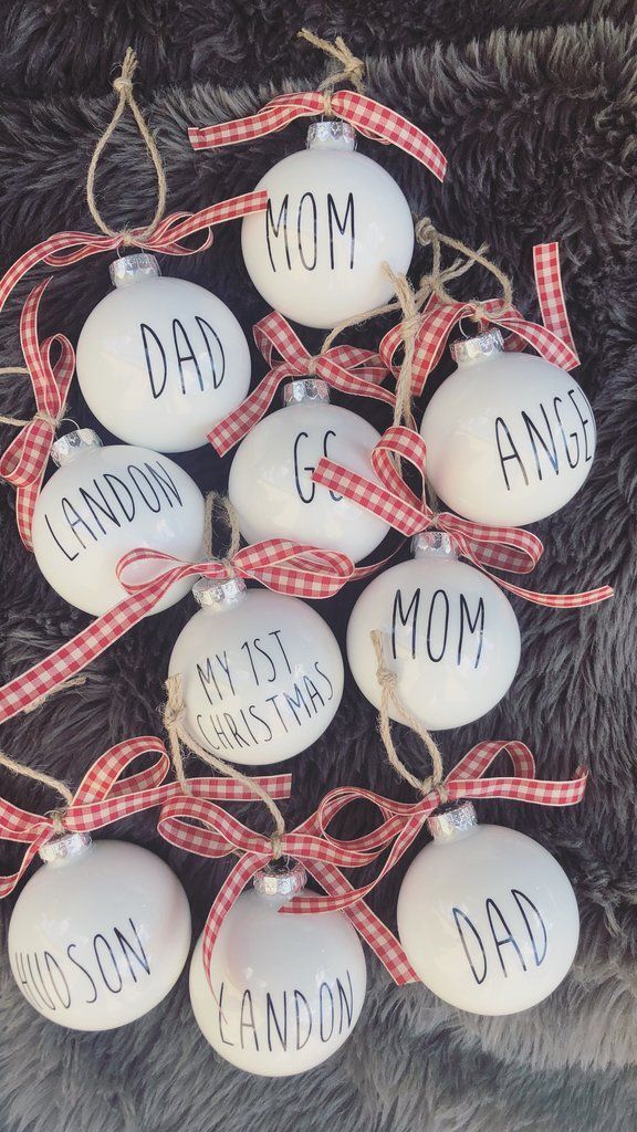 Rae Dunn inspired ornaments -   17 diy ornaments personalized
 ideas