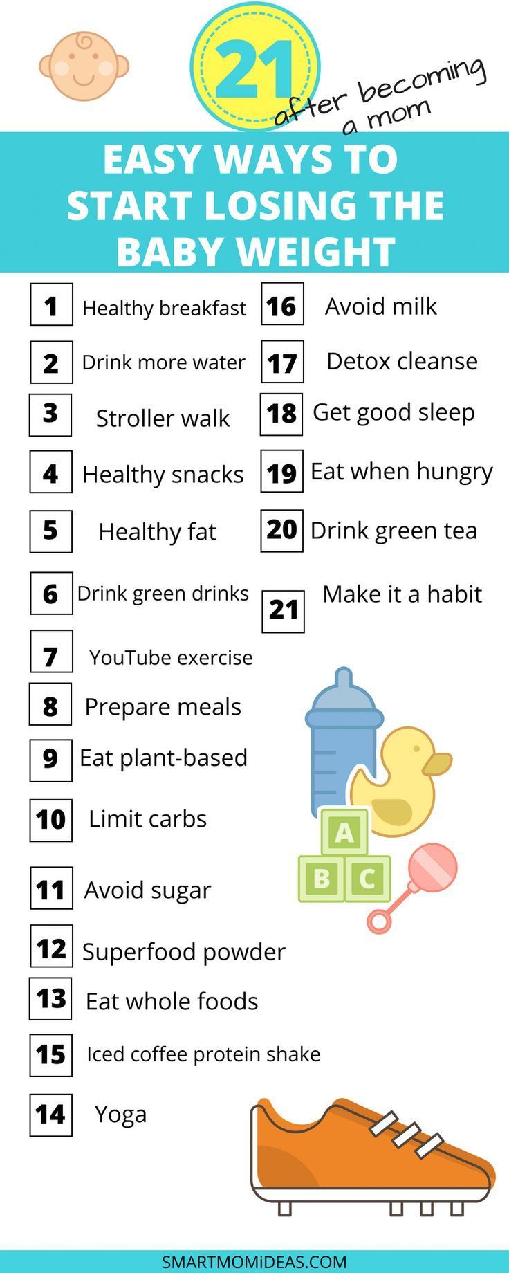 21 Fail-Proof Ways to Start Losing the Baby Weight -   17 fitness pregnancy weightloss
 ideas