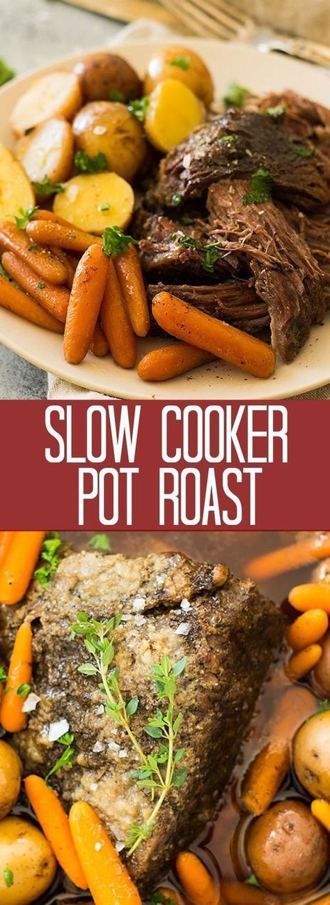 Crazy tender, melt in your mouth slow cooker pot roast with carrots and potatoes. This super easy meal requires little prep and the crockpot does all the work! | www.countrysidecravings.com -   18 crockpot recipes pot roast
 ideas