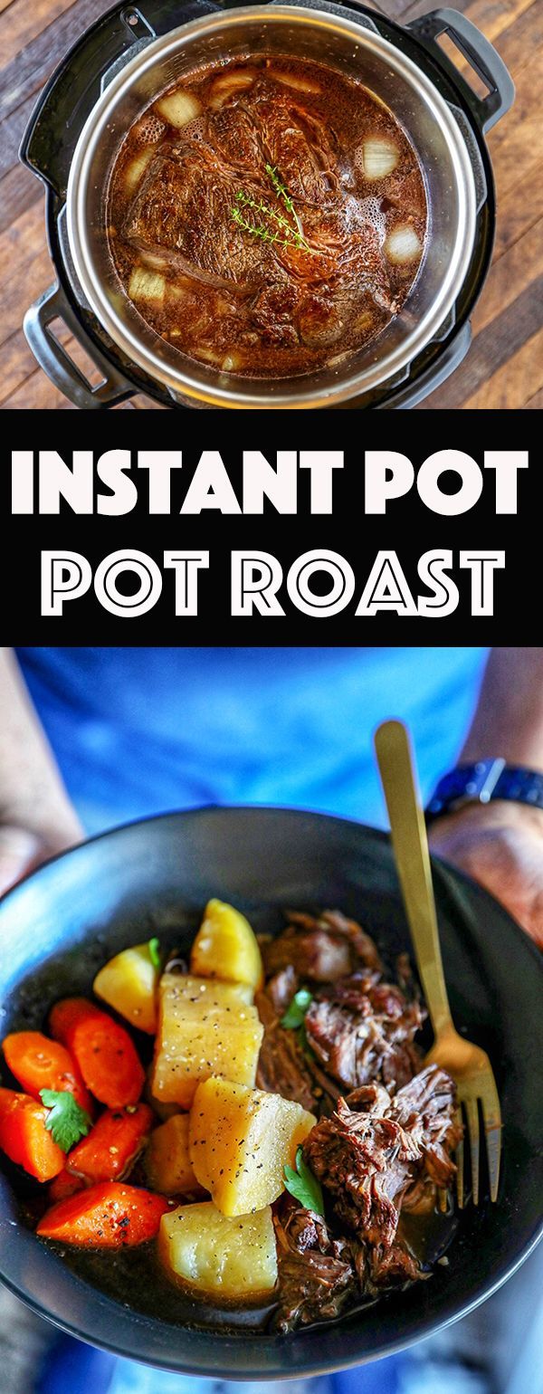 This Instant Pot Pot Roast recipe delivers slow cooked flavor in a fraction of the time. Tender chuck roast is paired with chunks of Yukon gold potatoes and carrots in a flavorful classic pot roast recipe. -   18 crockpot recipes pot roast
 ideas