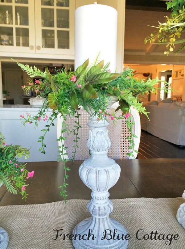 Spring Greenery Candle Rings -   18 diy candles stand
 ideas