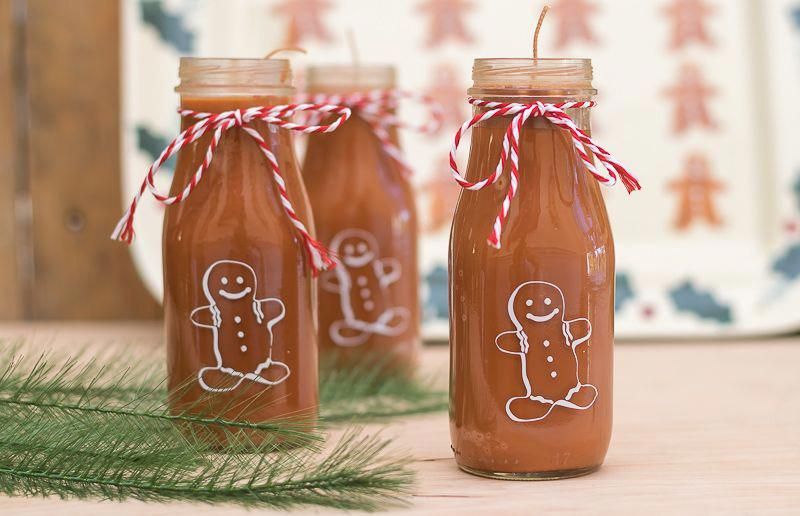 DIY Gingerbread Man Candles -   18 diy candles stand
 ideas