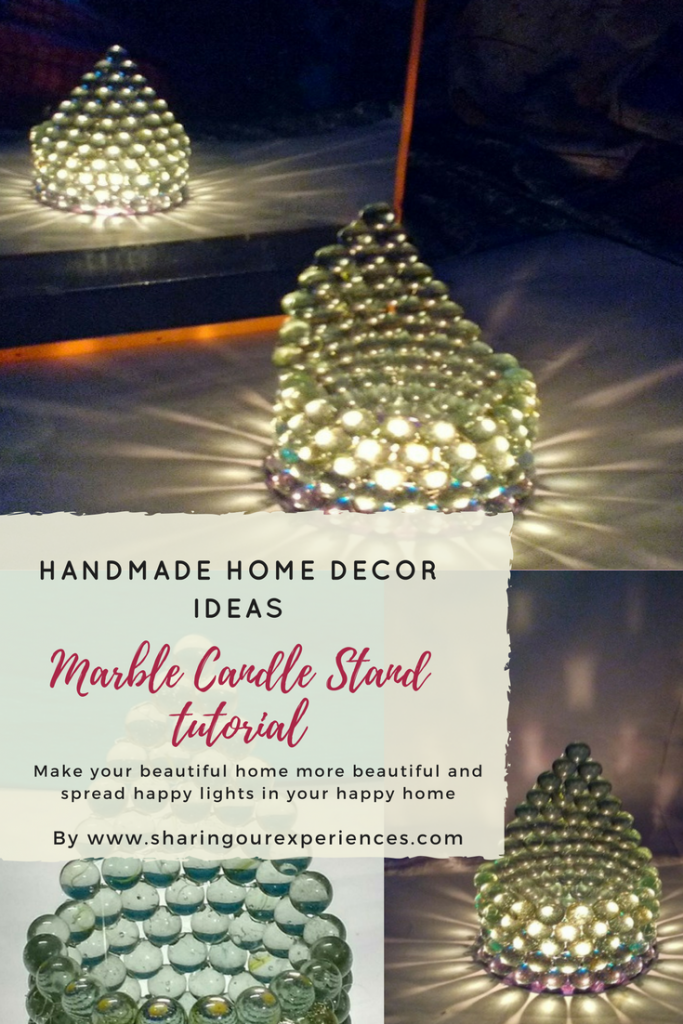 DIY Candle Stand from Marbles and an Old CD -   18 diy candles stand
 ideas