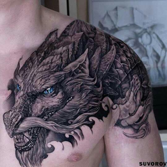 108 Best Badass Tattoos for Men -   18 dragon tattoo man
 ideas