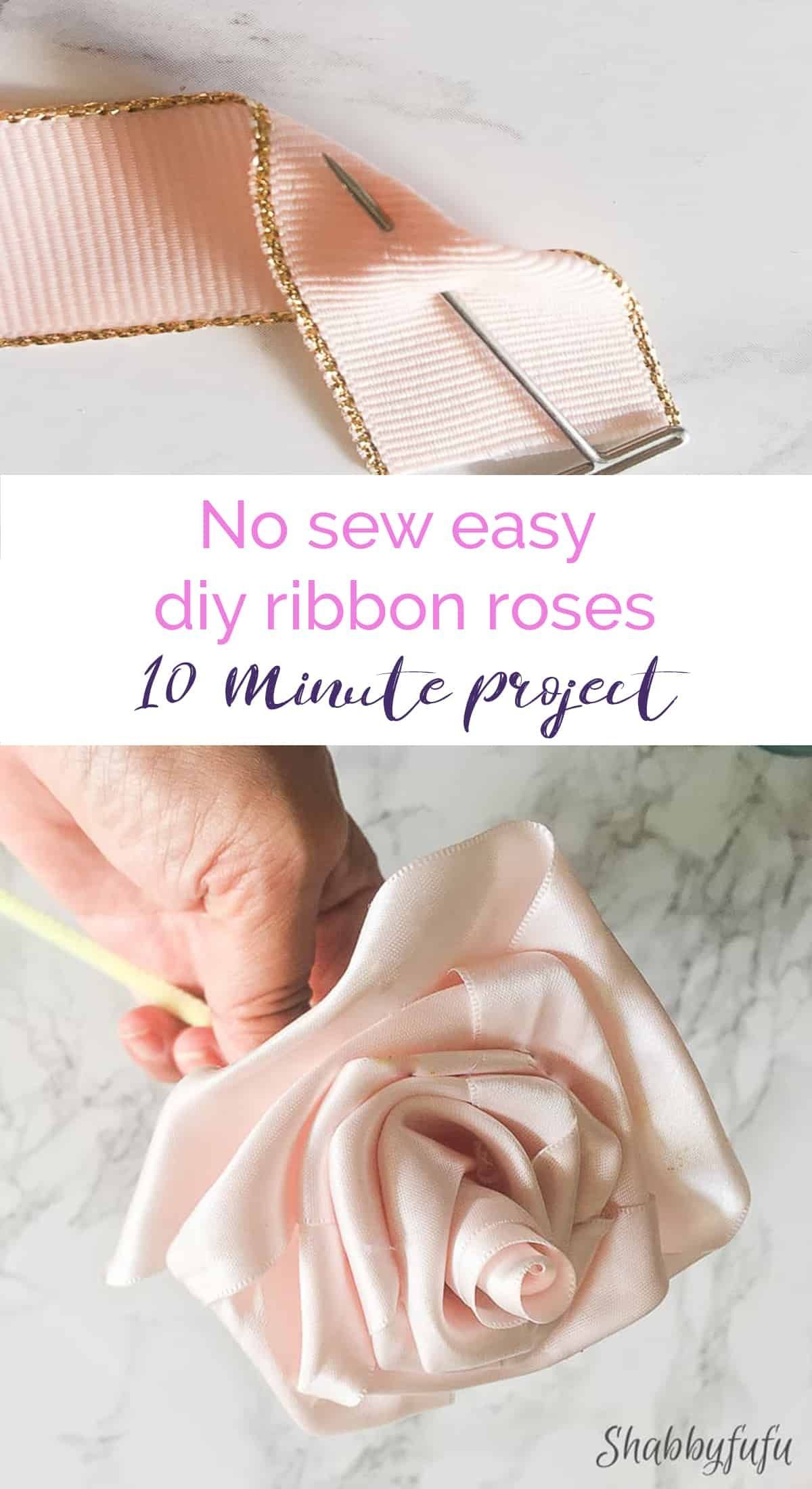How To Make No Sew Ribbon Rose Flowers -   18 ribbon flower crafts
 ideas