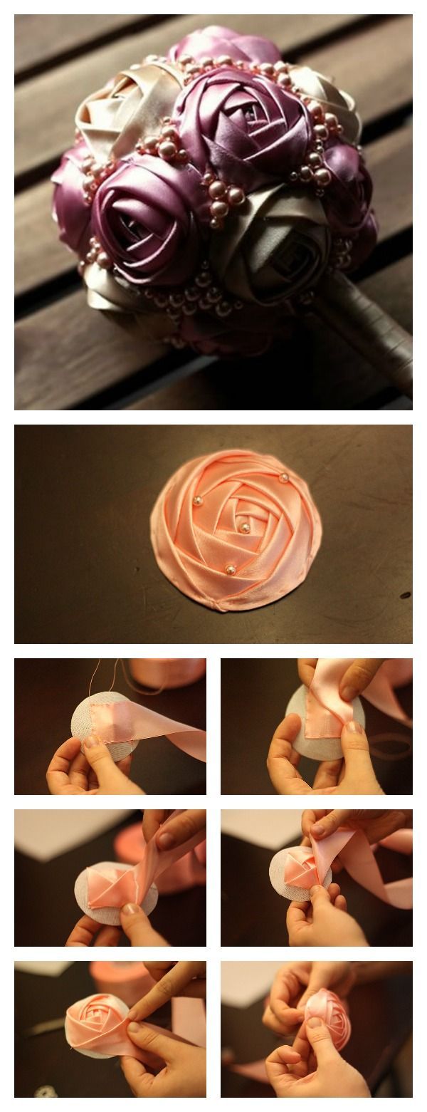 How to Make Ribbon Roses -   18 ribbon flower crafts
 ideas