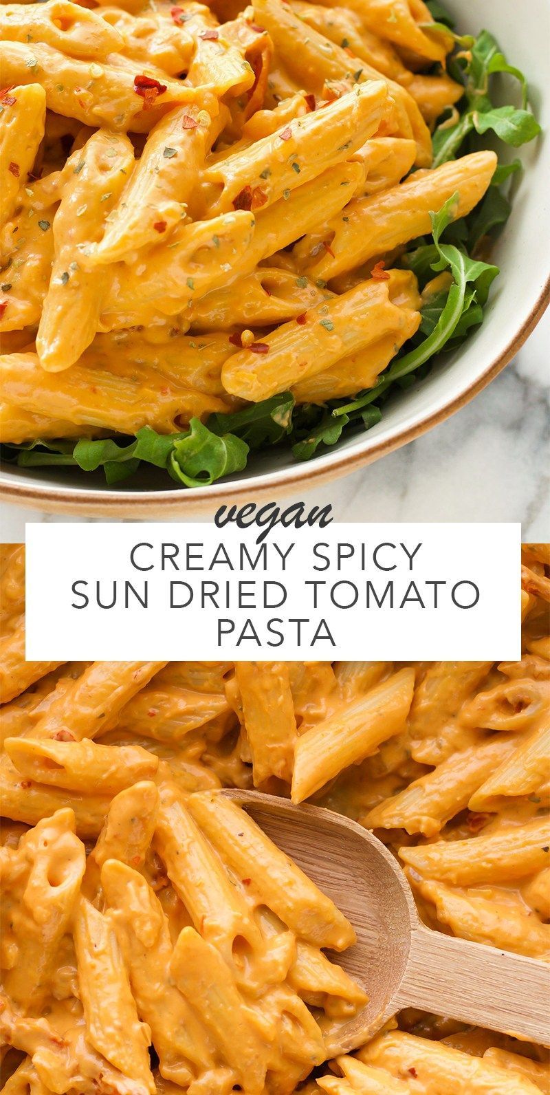 Creamy Spicy Sun Dried Tomato Pasta -   18 vegan food recipes
 ideas
