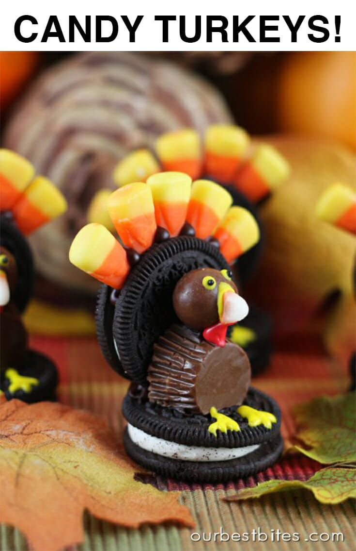 How to make a turkey out of candy: Best Thanksgiving craft! -   19 thanksgiving crafts sweet treats
 ideas