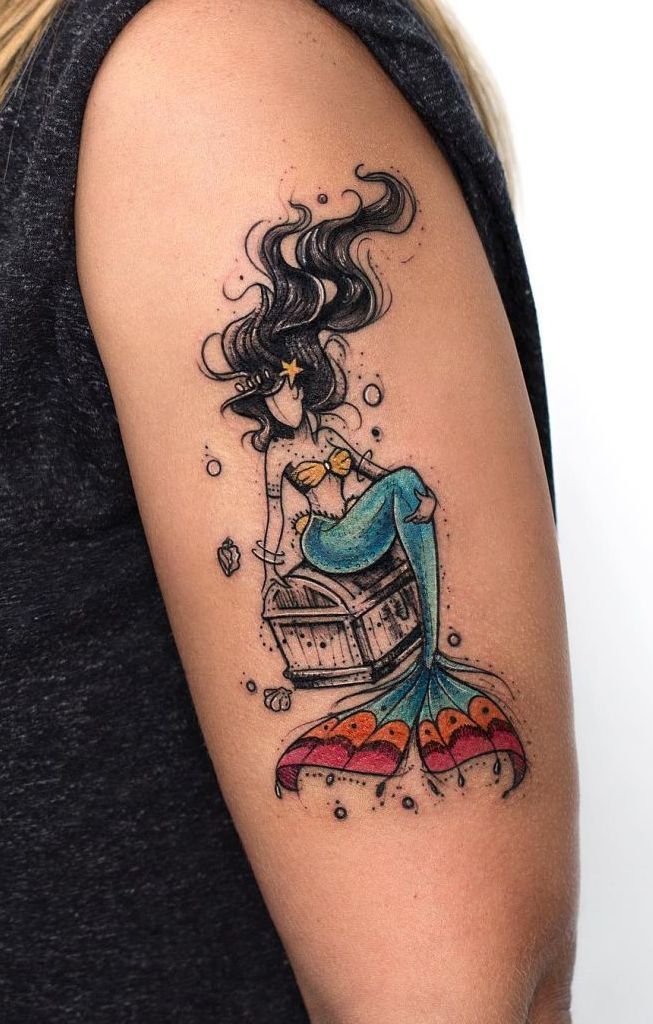 20 beautiful mermaid tattoo
 ideas