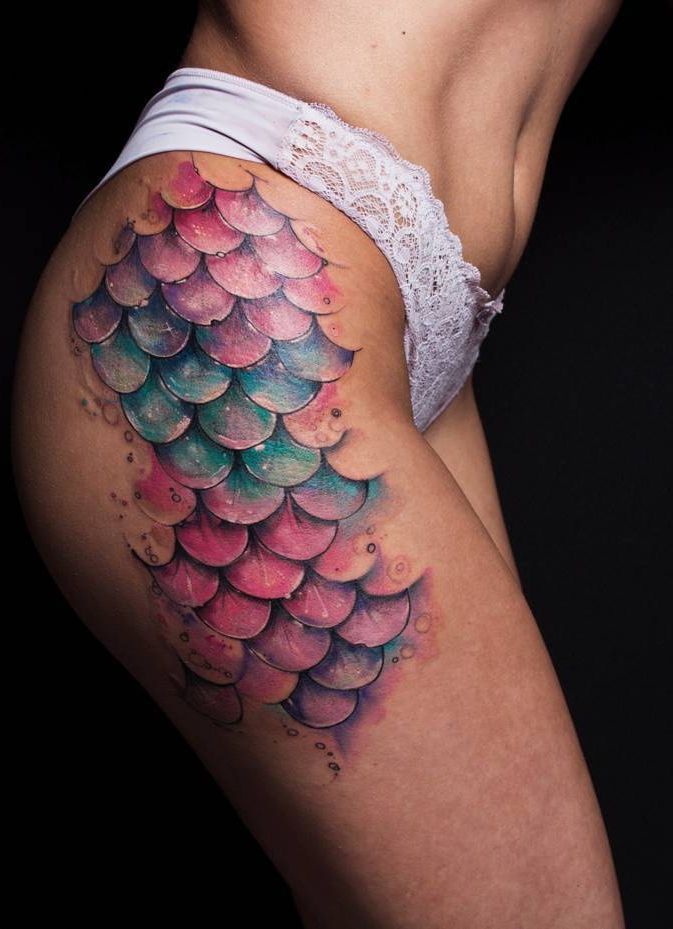 Watercolor Tattoos Will Turn Your Body into a Living Canvas -   20 beautiful mermaid tattoo
 ideas