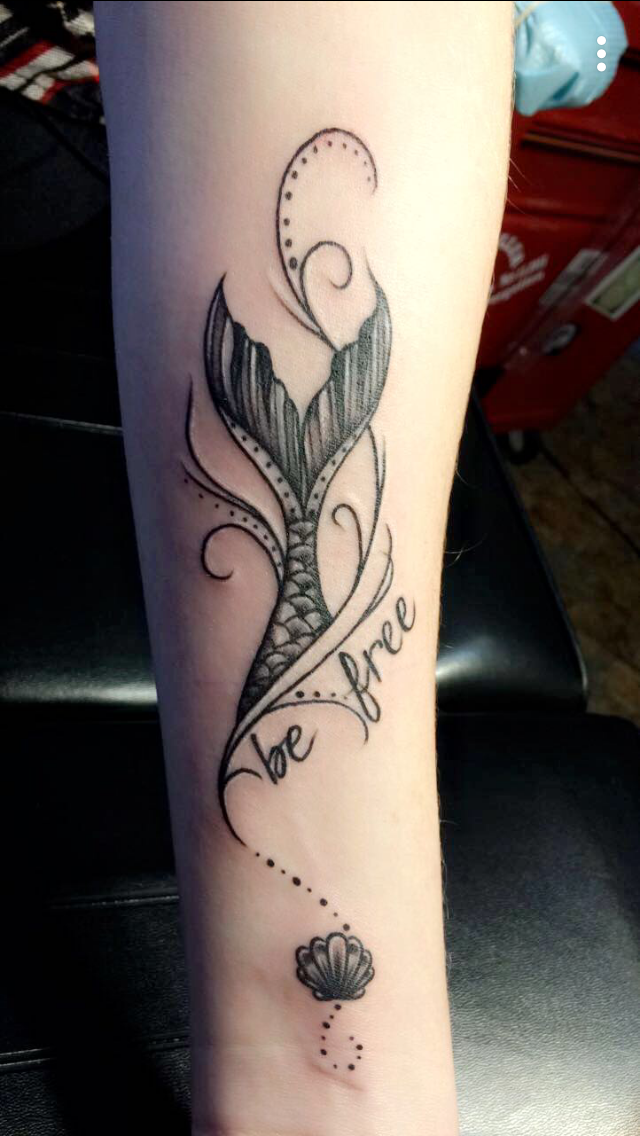 Mermaid tail tattoo -   20 beautiful mermaid tattoo
 ideas