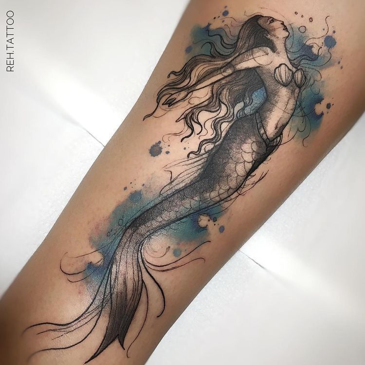 Mermaid tattoo -   20 beautiful mermaid tattoo
 ideas