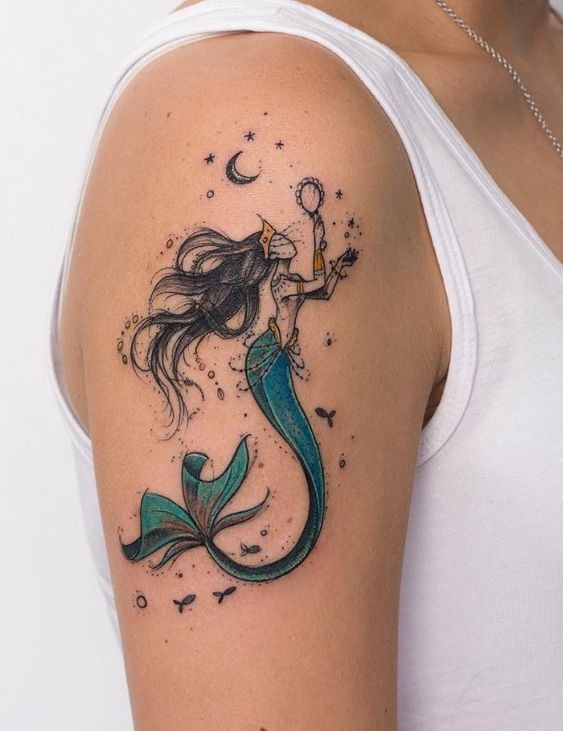 40+ Best Tattoos from Awesome Tattoo Artist Robson Carvalho #AwesomeTattoos -   20 beautiful mermaid tattoo
 ideas