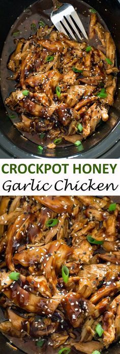 Slow Cooker Honey Garlic Chicken -   20 crockpot recipes healthy
 ideas