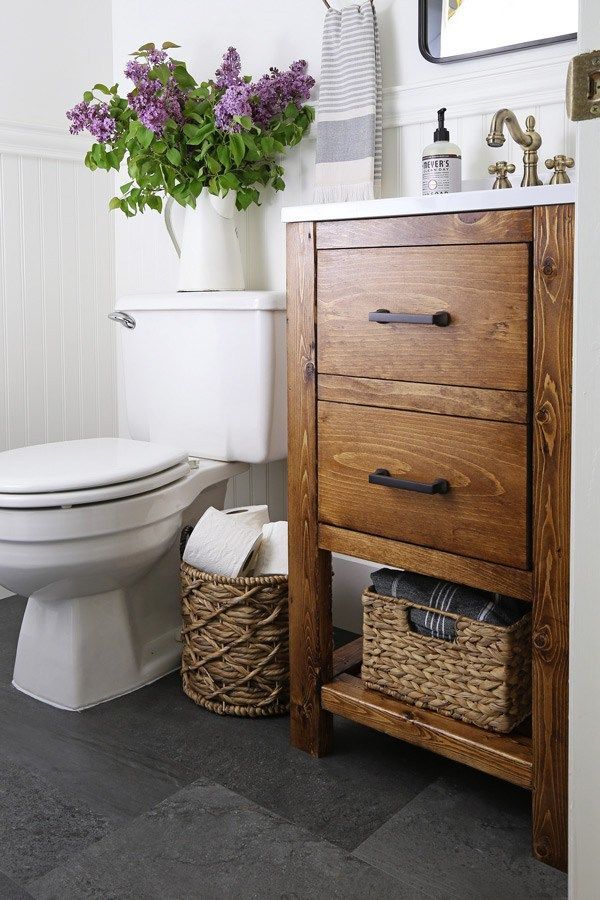 DIY Bathroom Vanity for $65 -   20 diy bathroom rustic
 ideas