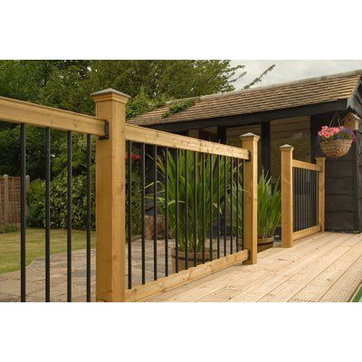 Vista Railing Systems Inc Traditional Treated Straight Deck Railing Panel -   20 garden fence kids
 ideas