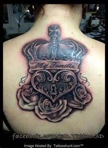 Crown Heart And Rose #Tattoosonback -   20 rose crown tattoo
 ideas