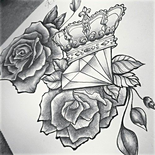 20 rose crown tattoo
 ideas