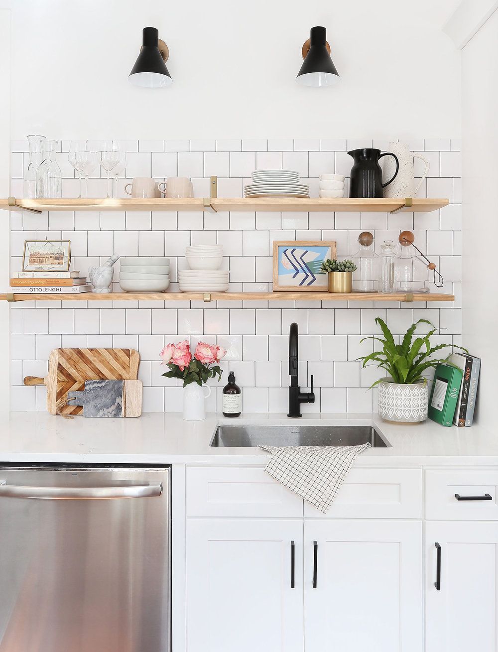 The happy Nola home: the kitchen -   20 scandinavian style shelves
 ideas