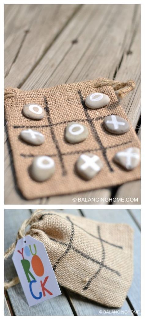 Tic Tac Toe Rocks Activity or Gift -   20 summer crafts for women
 ideas