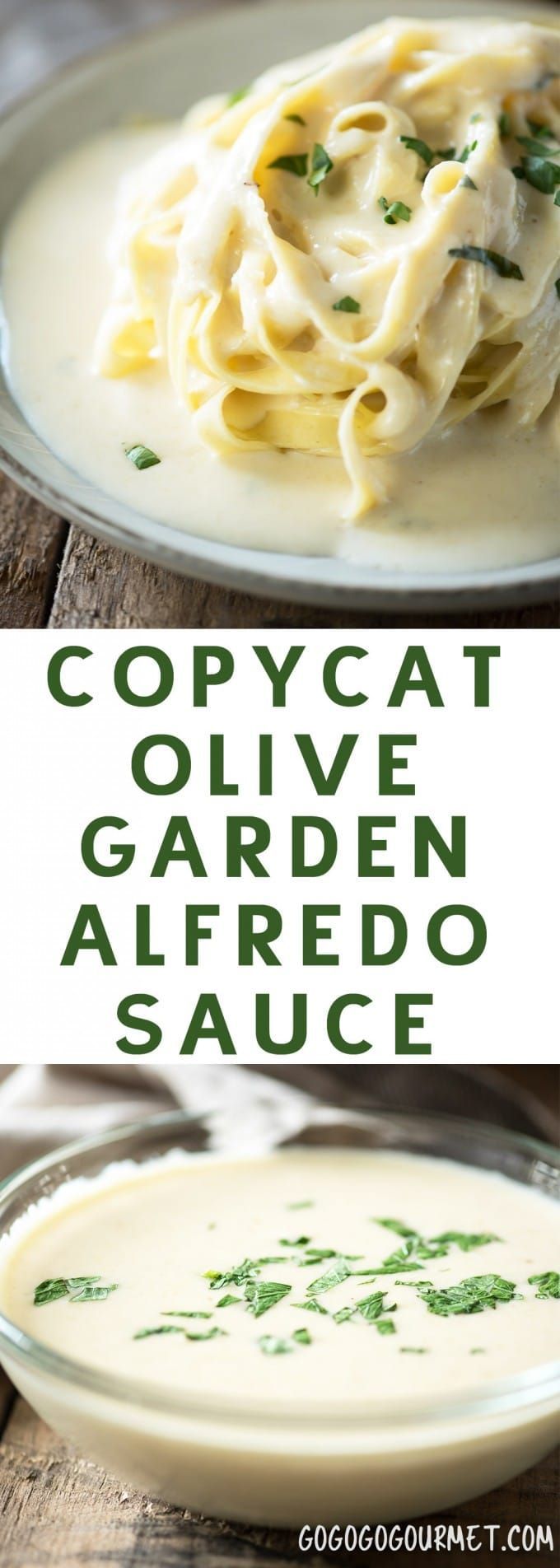 This Copycat Olive Garden Alfredo Sauce is a fast and easy dinner, and even better than the original! The perfect alfredo sauce recipe. |  via @gogogogourmet -   21 alfredo pasta recipes
 ideas
