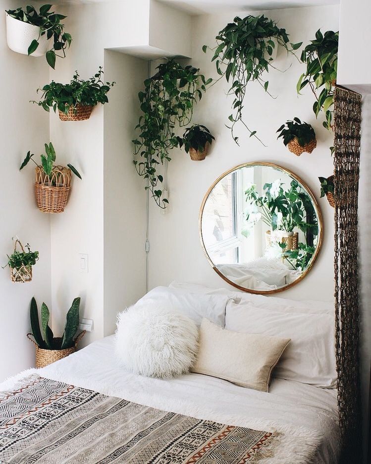 30+ Beautiful Indoor Plants Design in Your Interior Home -   21 bedroom decor bohemian
 ideas