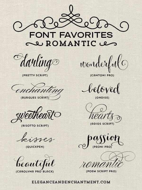 Font Favorites - Romantic -   21 girly tattoo fonts
 ideas