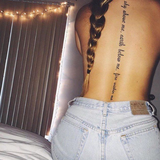 21 Sexy Spine Tattoos That Will Give You Chills -   21 girly tattoo fonts
 ideas