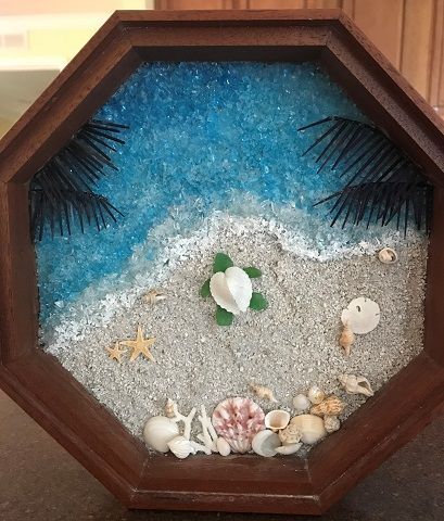 Seashells and Wood Boxes for Sailors Valentines and Shell Crafts -   21 shell crafts seashell art
 ideas