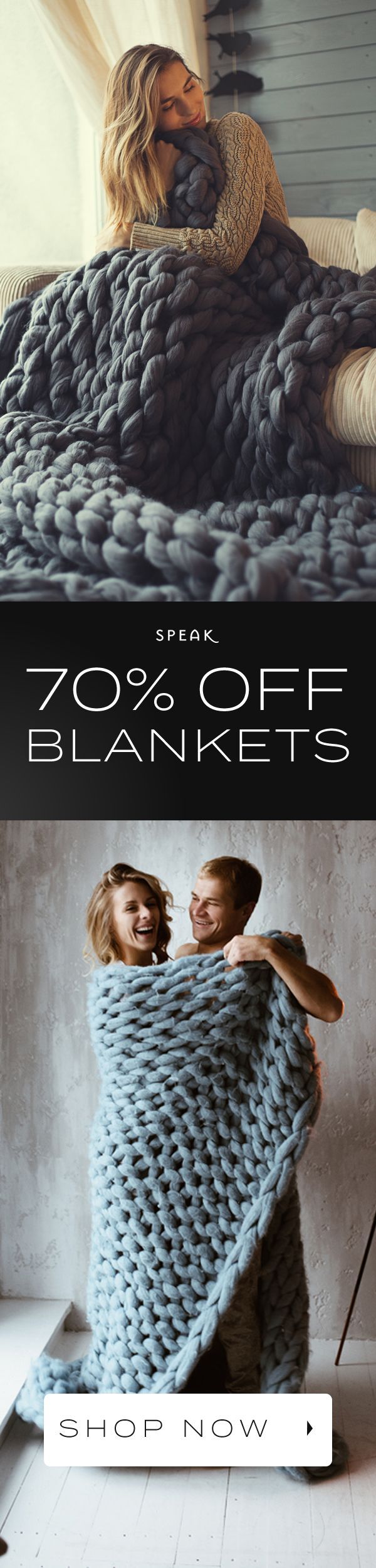 Chunky Knit Blanket -   22 casual dining decor
 ideas