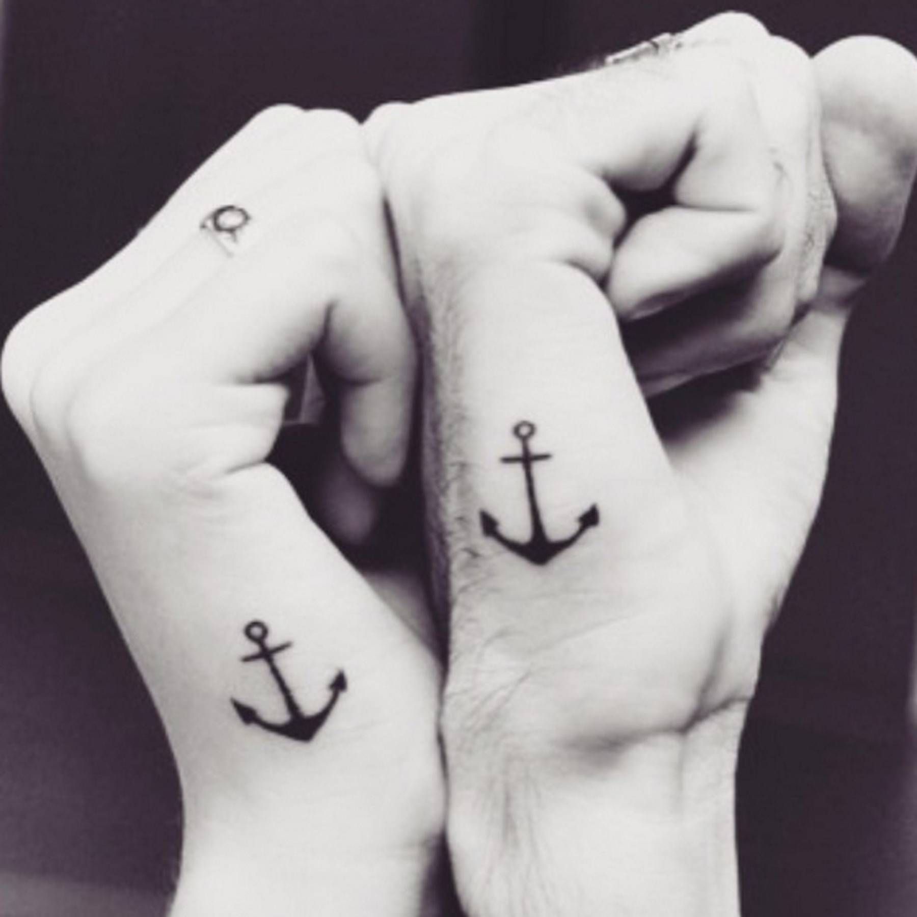 23 minimalist tattoo ideas for couples -   22 female anchor tattoo
 ideas