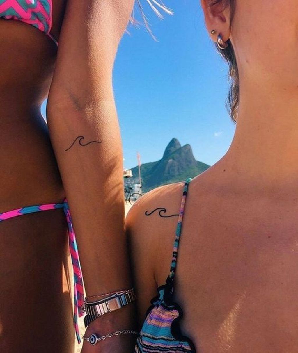 46 Simple but Meaningful Tattoo Ideas for Women -   22 meaningful tattoo matching
 ideas