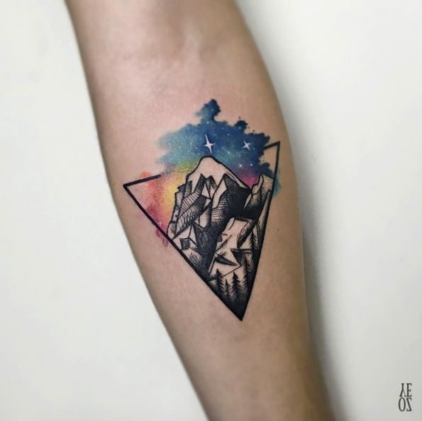 100+ Most Captivating Tattoo Ideas for Women with Creative Minds -   22 watercolor tattoo mountain
 ideas