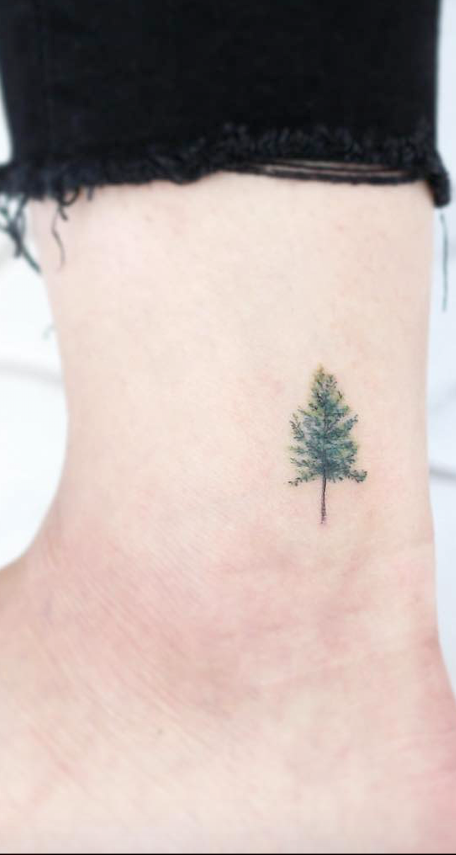 Simple Tattoo Designs To Carry Your Favorite Flower On Your Skin.  Are you looking for a classy and beautiful tattoo with a deep meaning? You should definitely consider getting one of these simple flower tattoos.  Elegant and simple flower tattoos. -   22 watercolor tattoo mountain
 ideas