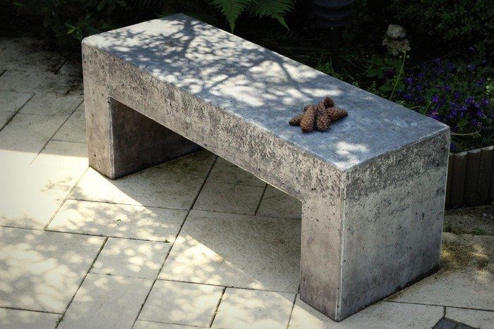 How to build a concrete garden bench -   23 diy bench concrete
 ideas