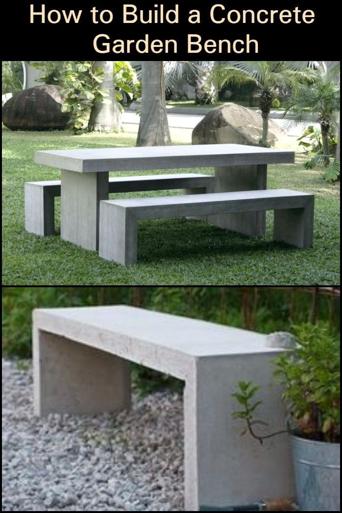 How to build a concrete garden bench -   23 diy bench concrete
 ideas