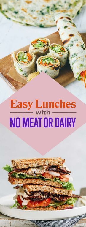 19 Easy Lunches With No Meat Or Dairy -   23 healthy diet vegan
 ideas