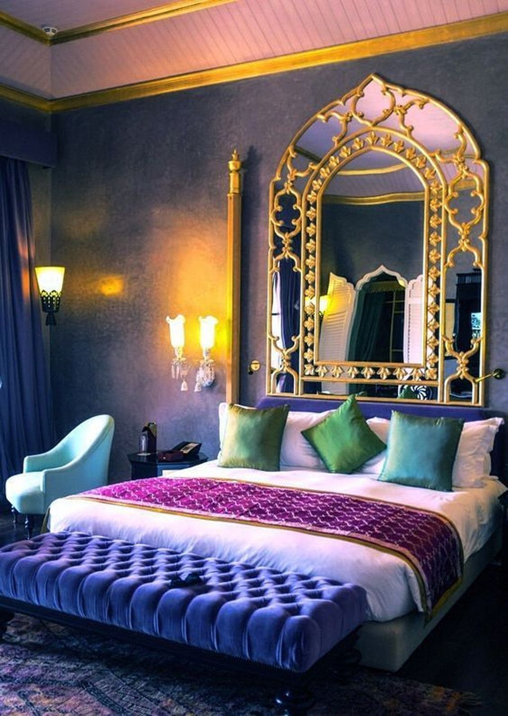 40 Fascinating Moroccan Bedroom Decoration Ideas -   23 morrocan decor bedroom
 ideas