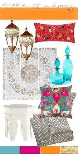 Moroccan decor..elements and colors -   23 morrocan decor bedroom
 ideas